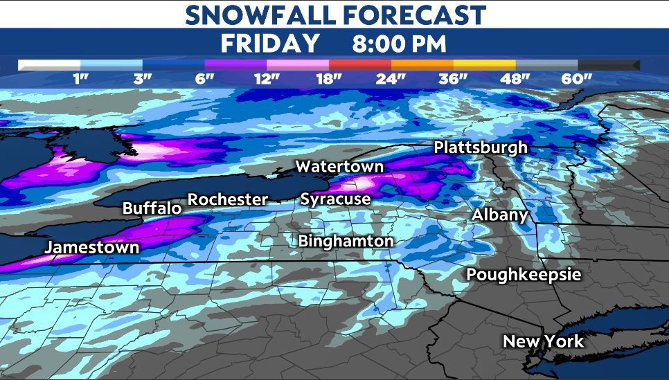 lake-effect snow warnings issued for upstate new york.