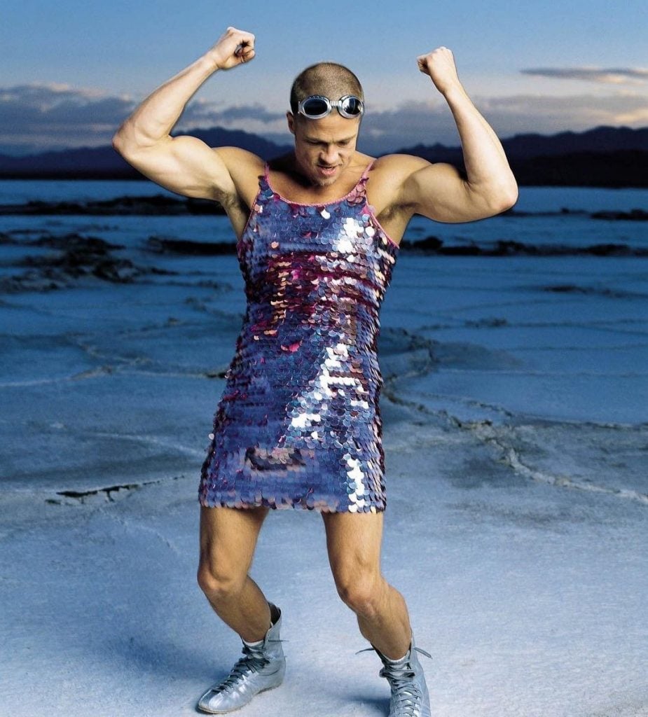 brad pitt dress photoshoot